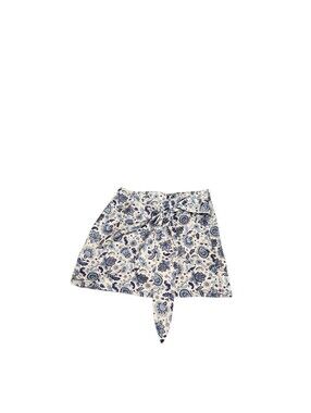 Sincerely Jules Blue and White Floral  Print Skirt- Large